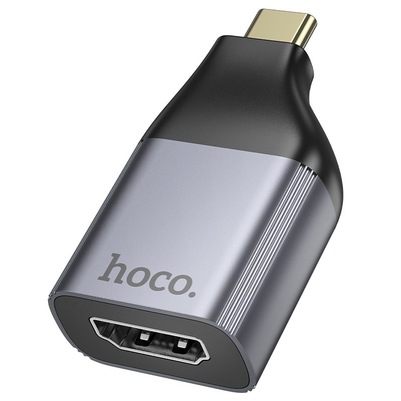 Αντάπτορας Hoco UA33 USB-C σε HDMI 4K 30Hz (3840 x 2160P) Θηλυκό Γκρι | Αντάπτορες - shopin.gr