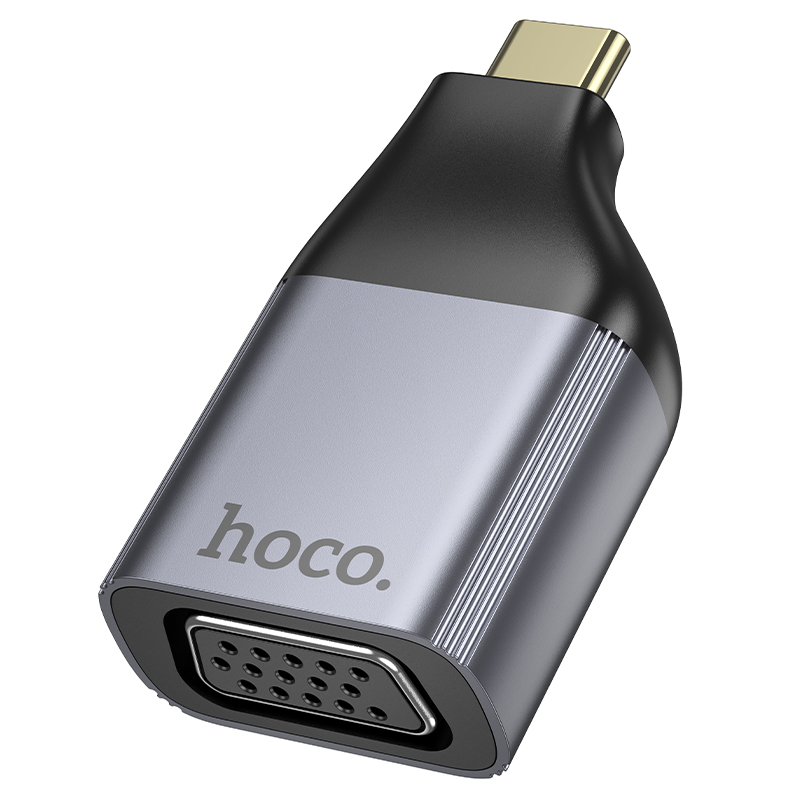 Αντάπτορας  Hoco UA34 USB-C σε VGA 2k Γκρι | Αντάπτορες - shopin.gr