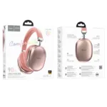 Wireless Ακουστικά Stereo Hoco W35 Max Joy V5.3 800mAh με υποδοχή Micro SD και AUX Ροζ | Bluetooth - shopin.gr