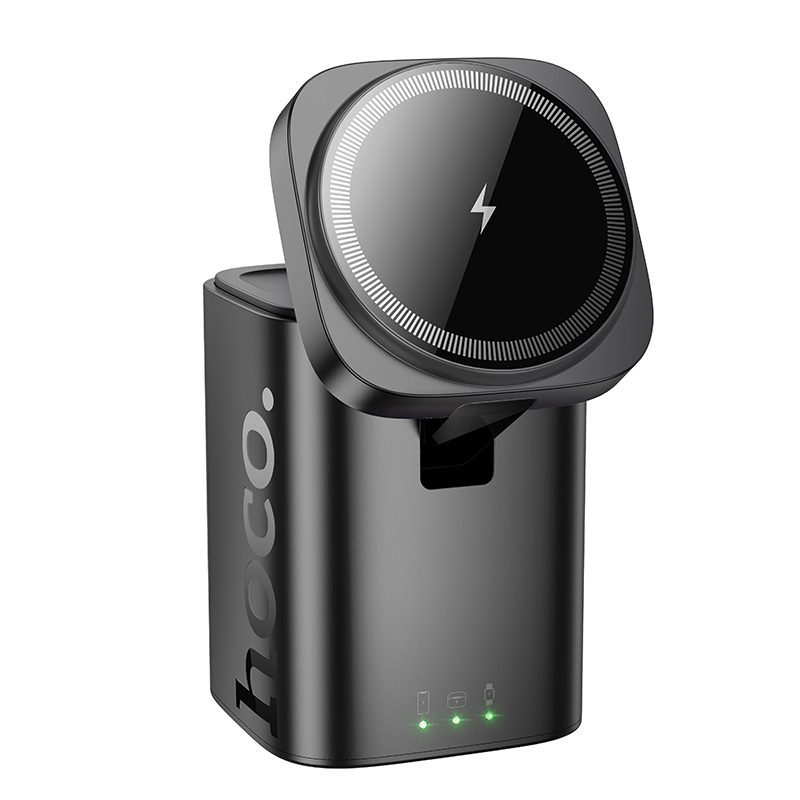 Επιτραπέζια Βάση Ασύρματης Φόρτισης Hoco CQ20 Clever 3-in-1 15W 3A για Φόρτιση Τριών Συσκευών  Μαύρη | Ασύρματοι Φορτιστές - shopin.gr