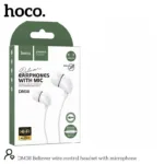 Hands Free Hoco. DM38 Believer Stereo 3.5mm με Μικρόφωνο και Πλήκτρο Λειτουργίας 1.2m Λευκά | Hands Free - shopin.gr