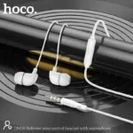 Hands Free Hoco. DM38 Believer Stereo 3.5mm με Μικρόφωνο και Πλήκτρο Λειτουργίας 1.2m Λευκά | Hands Free - shopin.gr