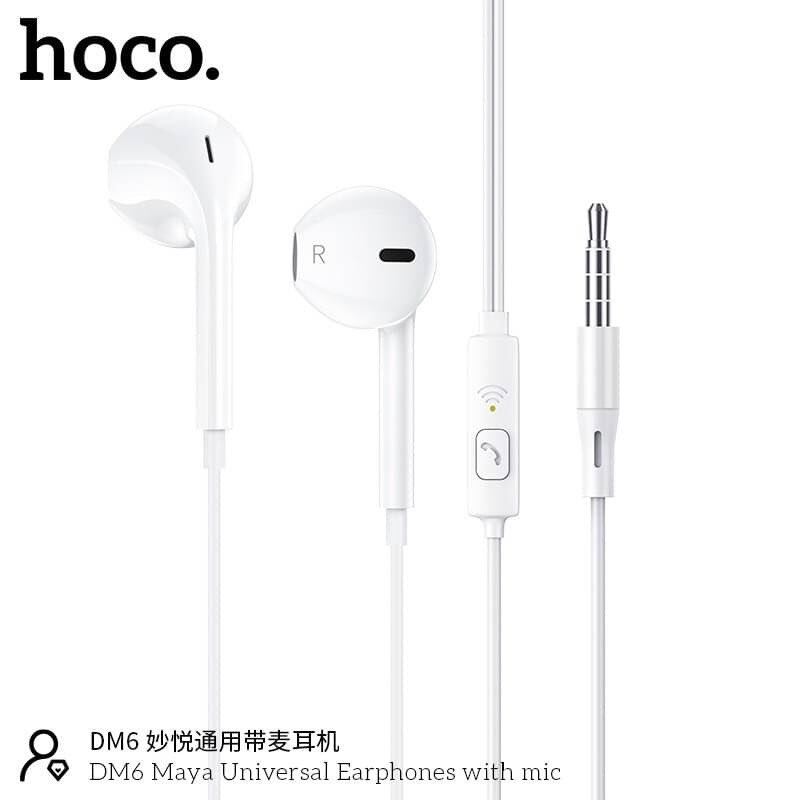 Hands Free Hoco. DM6 Maya Earphones Stereo 3.5mm με Μικρόφωνο και Πλήκτρο Λειτουργίας 1.2m Λευκά Hands Free Hoco. DM6 Maya Earphones Stereo 3.5mm με Μικρόφωνο και Πλήκτρο Λειτουργίας 1.2m Λευκά | Hands Free - shopin.gr