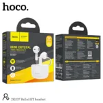 Wireless Hands Free Hoco. DES37 Ballad TWS V5.3 250mAh 3.5 Ώρες Λειτουργίας με Πλήκτρο Ελέγχου και Συμβατό με Siri Λευκά | Bluetooth - shopin.gr