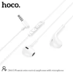 Hands Free Hoco. DM45 Phoenix Earphones Stereo 3.5mm με Μικρόφωνο και Πλήκτρο Λειτουργίας 1.2m Λευκά | Hands Free - shopin.gr