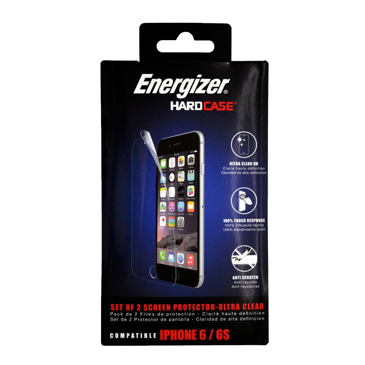 Μεμβράνη Προστασίας Energizer Ultra Clear HD Anti-Scratch Anti-Glare για Apple iPhone 6 6s 7 8 SE(2020) 2τεμ. | Προστασία Οθόνης - shopin.gr