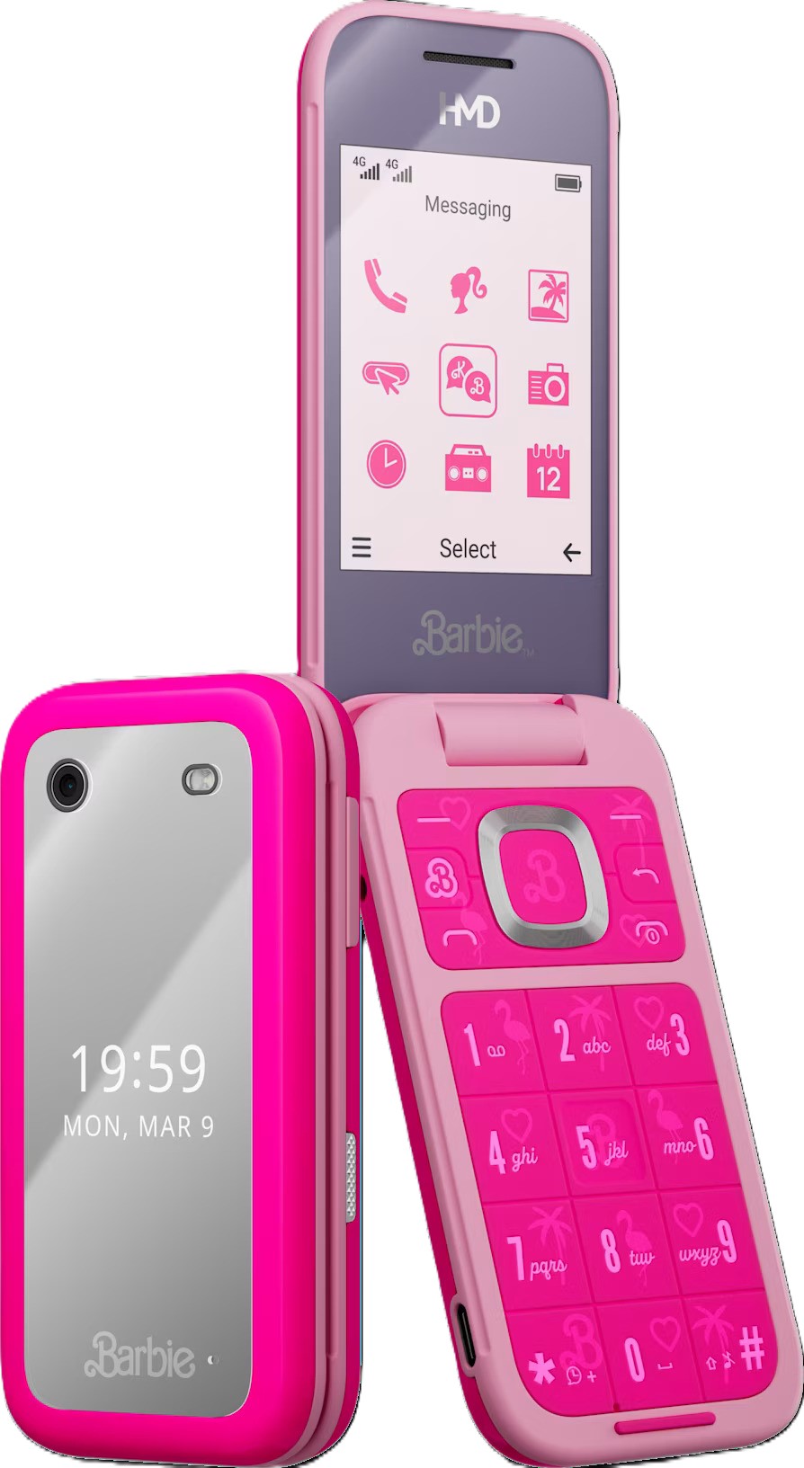 HMD Barbie Phone TA-1681 Dual Sim 4G 2.8" 1450 mAh Ροζ GR | Κινητά απλής χρήσης - shopin.gr