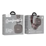 Wireless Ακουστικά Stereo Hoco W56 Earl V5.4 250mAh με AUX και Μικρόφωνο Καφέ - Μαύρο | Bluetooth - shopin.gr