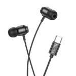 Hands Free Hoco M122 Power Earphones Stereo USB-C με Μικρόφωνο και Πλήκτρο Λειτουργίας 1.2m Μαύρα Συμβατά με Συσκευές USB-C | Hands Free - shopin.gr