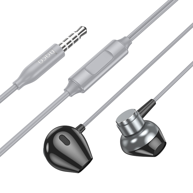 Hands Free Hoco M125 Smart Earphones Stereo 3.5mm με Μικρόφωνο και Πλήκτρο Λειτουργίας 1.2m Γκρι | Hands Free - shopin.gr