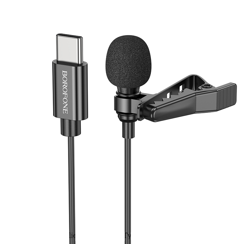 Μικρόφωνο Πέτου Borofone BFK11 Elegant Lavalier με USB-C Καλώδιο 2m | Μικρόφωνα - shopin.gr