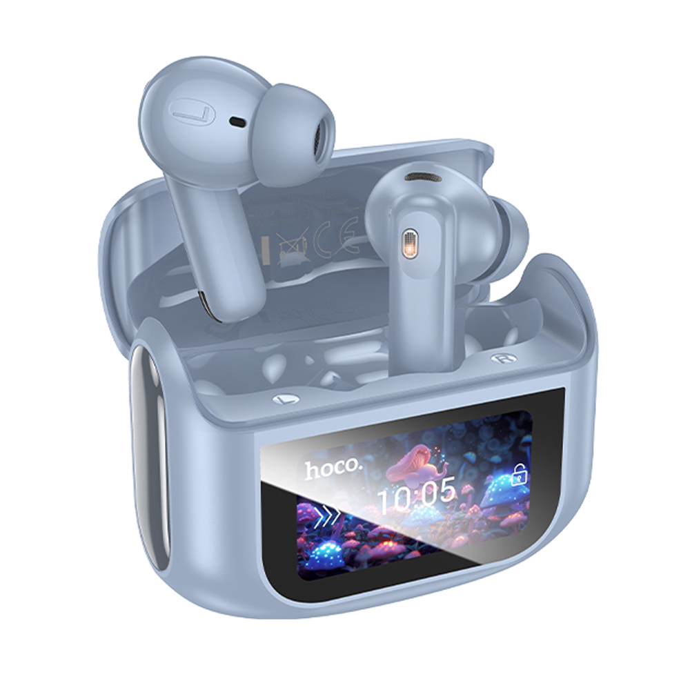 Wireless Hands Free Hoco EQ21 Sandy V5.4 με Active Noise Cancellation και ENC TWS 400mAh 7 Ώρες Ομιλίας Μπλε | Bluetooth - shopin.gr