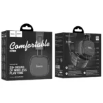 Wireless Ακουστικά Stereo Hoco W56 Earl V5.4 250mAh με AUX και Μικρόφωνο Μαύρα | Bluetooth - shopin.gr