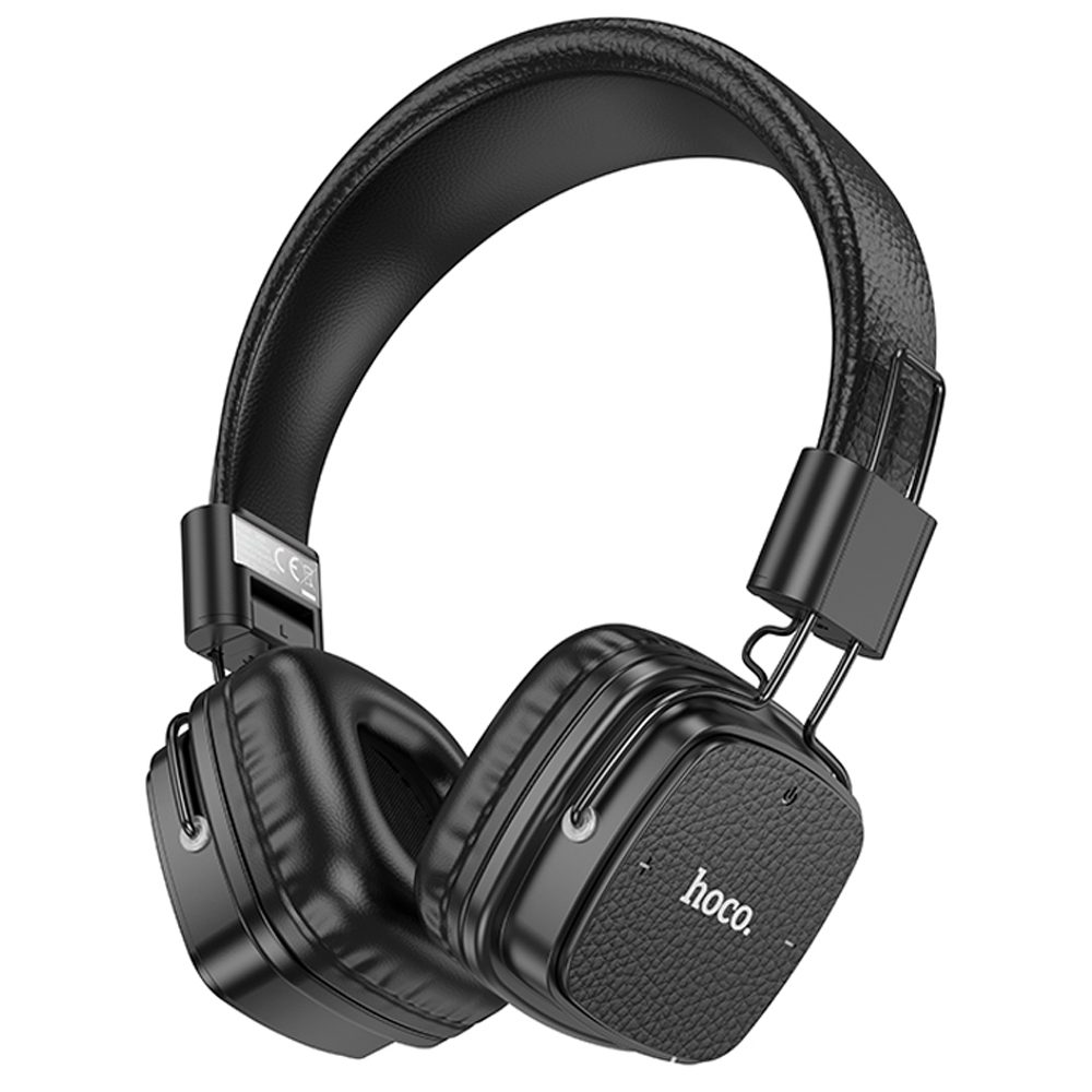 Wireless Ακουστικά Stereo Hoco W56 Earl V5.4 250mAh με AUX και Μικρόφωνο Μαύρα | Bluetooth - shopin.gr