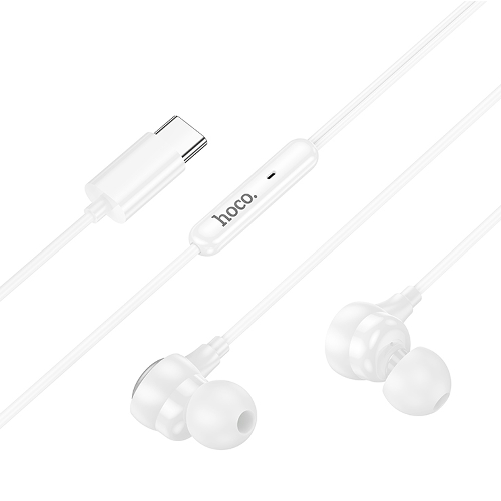 Hands Free Hoco M116 Benevolent Stereo USB-C με Μικρόφωνο Λευκά 1.2m Συμβατά με Όλες τις USB-C Συσκευές | Hands Free - shopin.gr