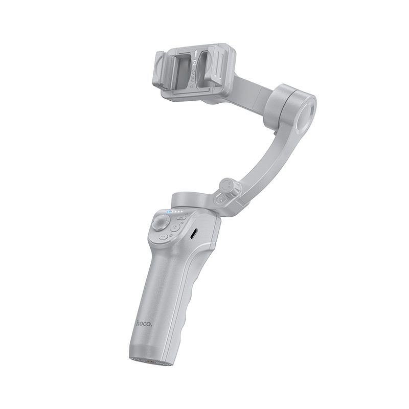 Gimbal Hoco K24 για Συσκευές 4.5"- 7" 3600mAh V5.2 με Σταθεροποιητή 3 Αξόνων Γκρι | Selfie Sticks - shopin.gr