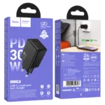 Φορτιστής Ταξιδίου Hoco N70 Nuevo με 1 Εξόδο Φόρτισης USB-C GaN PD30W 5V 3.0A  Μαύρος | Φορτιστές - shopin.gr
