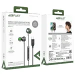 Hands Free Acefast L5 Stereo Earphones USB-C Braided 1.2m Μαύρα με HD Μικρόφωνο και Πλήκτρο Λειτουργίας Συμβατά με Όλες τις Συσκευές USB-C | Hands Free - shopin.gr