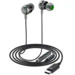 Hands Free Acefast L5 Stereo Earphones USB-C Braided 1.2m Μαύρα με HD Μικρόφωνο και Πλήκτρο Λειτουργίας Συμβατά με Όλες τις Συσκευές USB-C | Hands Free - shopin.gr