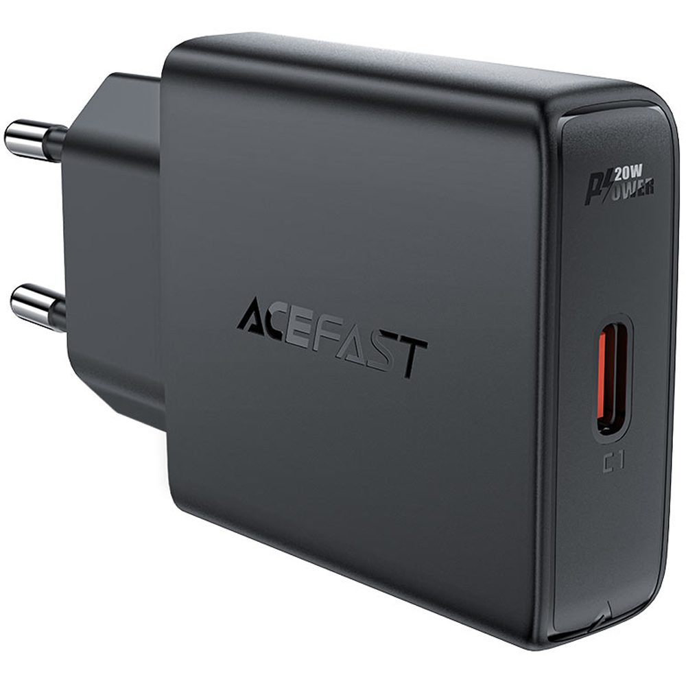 Φορτιστής Ταξιδίου Acefast A65 Ultra Thin Fast Charging 1xUSB-C PD20W QC3.0 GaN Μαύρος | Φορτιστές - shopin.gr