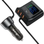 Acefast B11 Φορτιστής Αυτοκινήτου 138W με 4xUSB-A 2xUSB-C με Hub Splitter με Καλώδιο 1.10m και LED Ένδειξη Μαύρος | Φορτιστές - shopin.gr