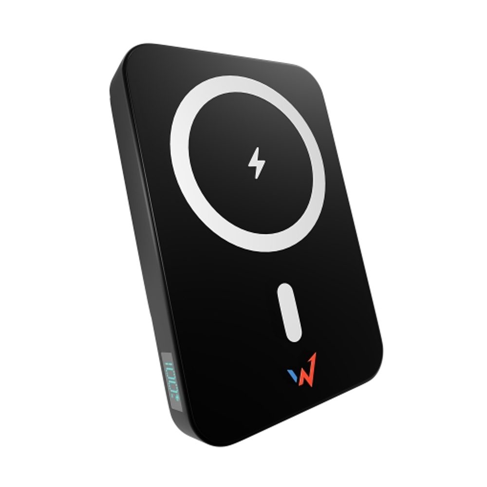 Power Bank Wonder WX10DMAG 10000mAh Slim με 2xUSB-C και 1xUSB-A με Ασύρματη Φόρτιση MagSafe και Οθόνη Ένδειξης Μπαταρίας  Μαύρο | Power Bank - shopin.gr