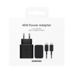 Φορτιστής Ταξιδίου Samsung Super Fast Charging T4511XBE 45W USB-C και Καλώδιο USB-C σε USB-C Μαύρο 1.8m | Φορτιστές - shopin.gr