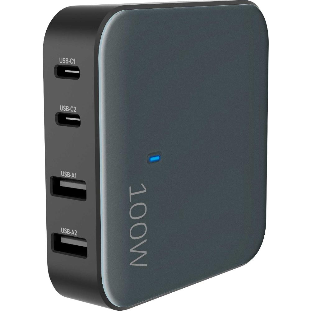 Επιτραπέζιος Φορτιστής Yenkee YAC 4100 με 4 Εξόδους Φόρτισης 2xUSB-C και 2xUSB-A PD QC 100W Μαύρος | Φορτιστές - shopin.gr