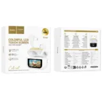 Wireless Hands Free Hoco EW88 Rampino ANC v5.4 280mAh 4 Ώρες Ομιλίας Σύστημα Εύρεσης Ακουστικού και Οθόνη Αφής Λευκά | Bluetooth - shopin.gr