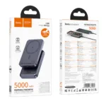 Power Bank Hoco J160 5000mAh με Ασύρματη Φόρτιση 5W και Έξοδο USB-C 5V/2A και LED Ένδειξη Μπαταρίας Μαύρο | Power Bank - shopin.gr