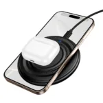 Ασύρματος Φορτιστής Borofone BQ40 Crown Magnetic Magsafe 15W με Καλώδιο USB-A Μαύρος | Ασύρματοι Φορτιστές - shopin.gr