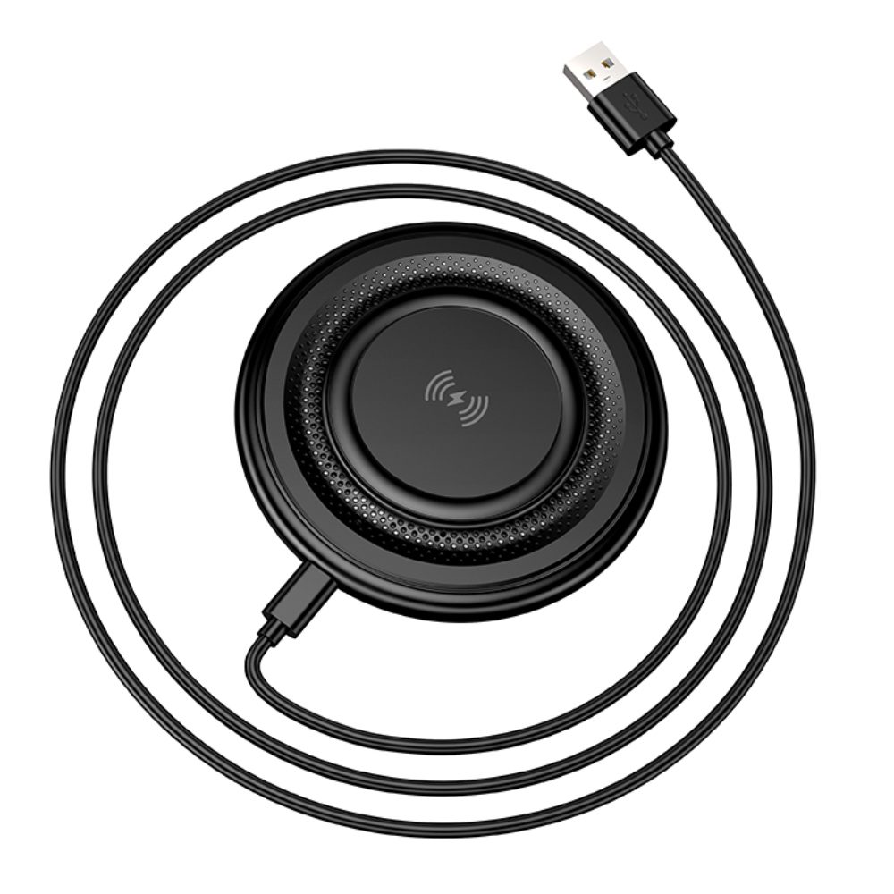 Ασύρματος Φορτιστής Borofone BQ40 Crown Magnetic Magsafe 15W με Καλώδιο USB-A Μαύρος | Ασύρματοι Φορτιστές - shopin.gr