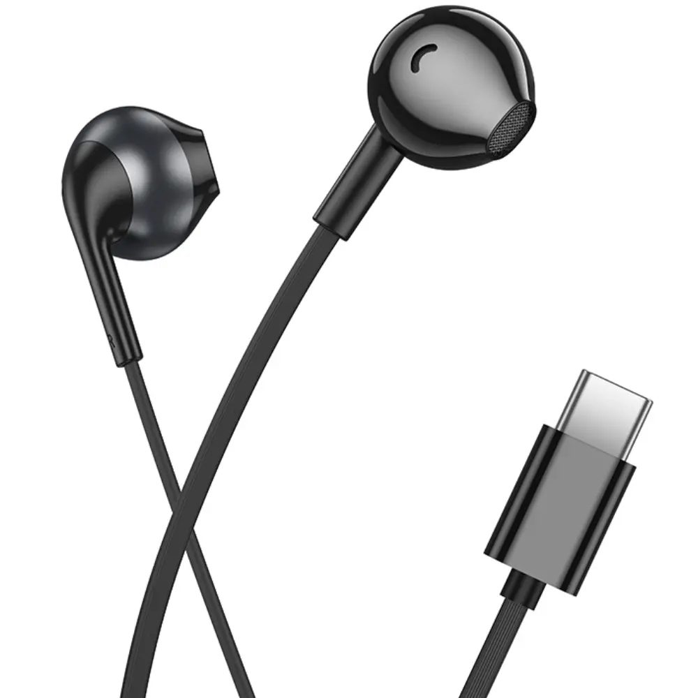 Hands Free Hoco M115 Sagacious USB-C Universal Earphones Hi-Fi Stereo με Μικρόφωνο Μαύρα 1.2m | Hands Free - shopin.gr