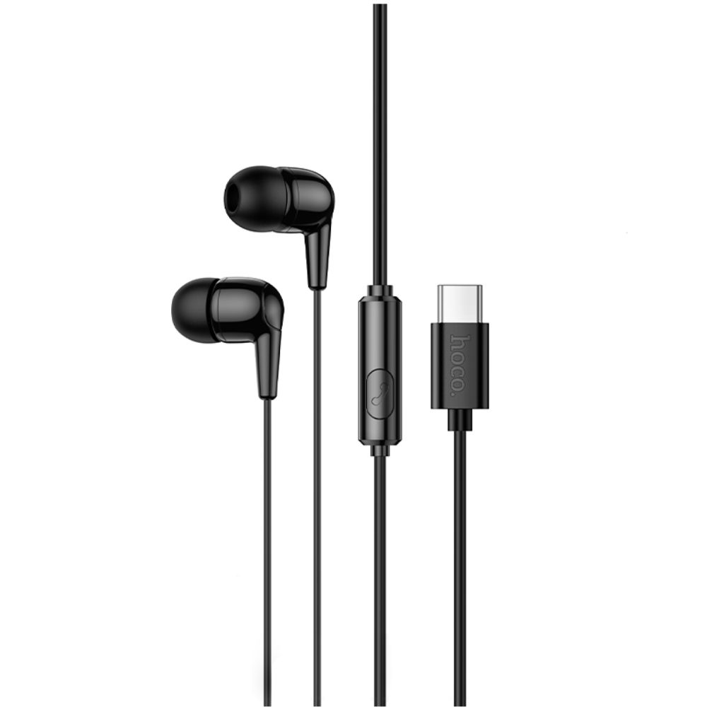 Hands Free Hoco M97 Enjoy Universal Earphones Stereo Bass USB-C με Μικρόφωνο Συμβατά με Όλες τις Συσκευές USB-C Μαύρο 1.2m | Hands Free - shopin.gr