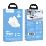 Φορτιστής Ταξιδίου Hoco N64 Ingenious GaN με 1 Εξόδο Φόρτισης USB-C PD20W 5V 3.0A Λευκός | Φορτιστές - shopin.gr
