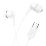 Hands Free Hoco M97 Enjoy Universal Earphones Stereo Bass USB-C με Μικρόφωνο Συμβατά με Όλες τις Συσκευές USB-C Λευκό 1.2m | Hands Free - shopin.gr