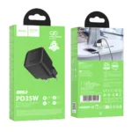 Φορτιστής Ταξιδίου Hoco N66 Ingenious GaN με 1 Εξόδο Φόρτισης USB-C PD35W 5V 3.0A Μαύρος | Φορτιστές - shopin.gr