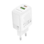 Φορτιστής Ταξιδίου Borofone BN29 Fuente GaN με 1xUSB-C PD30W και 1xUSB-A QC3.0A Λευκός | Φορτιστές - shopin.gr