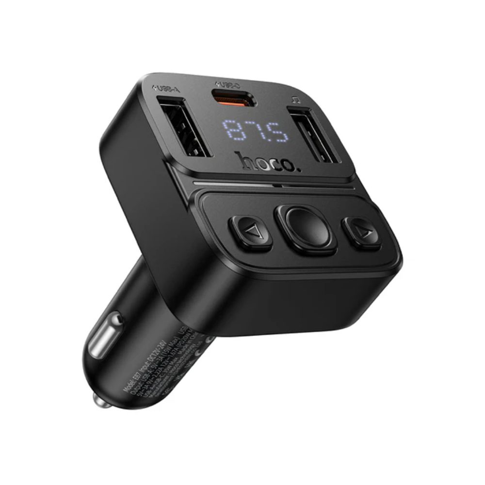 Bluetooth FM Transmitter Hoco E87 Delta 35W με 2xUSB-A και 1xUSB-C PD20W BT v5.4 Υποστηρίζει Αναπαραγωγή Μουσικής απο USB και Απάντηση Κλήσεων | Φορτιστές - shopin.gr