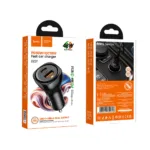 Φορτιστής Αυτοκινήτου Hoco. DZ27 48W 1xUSB-C PD30W 1xUSB-A QC3.0 και Ένδειξη Λειτουργίας Μαύρος | Φορτιστές - shopin.gr