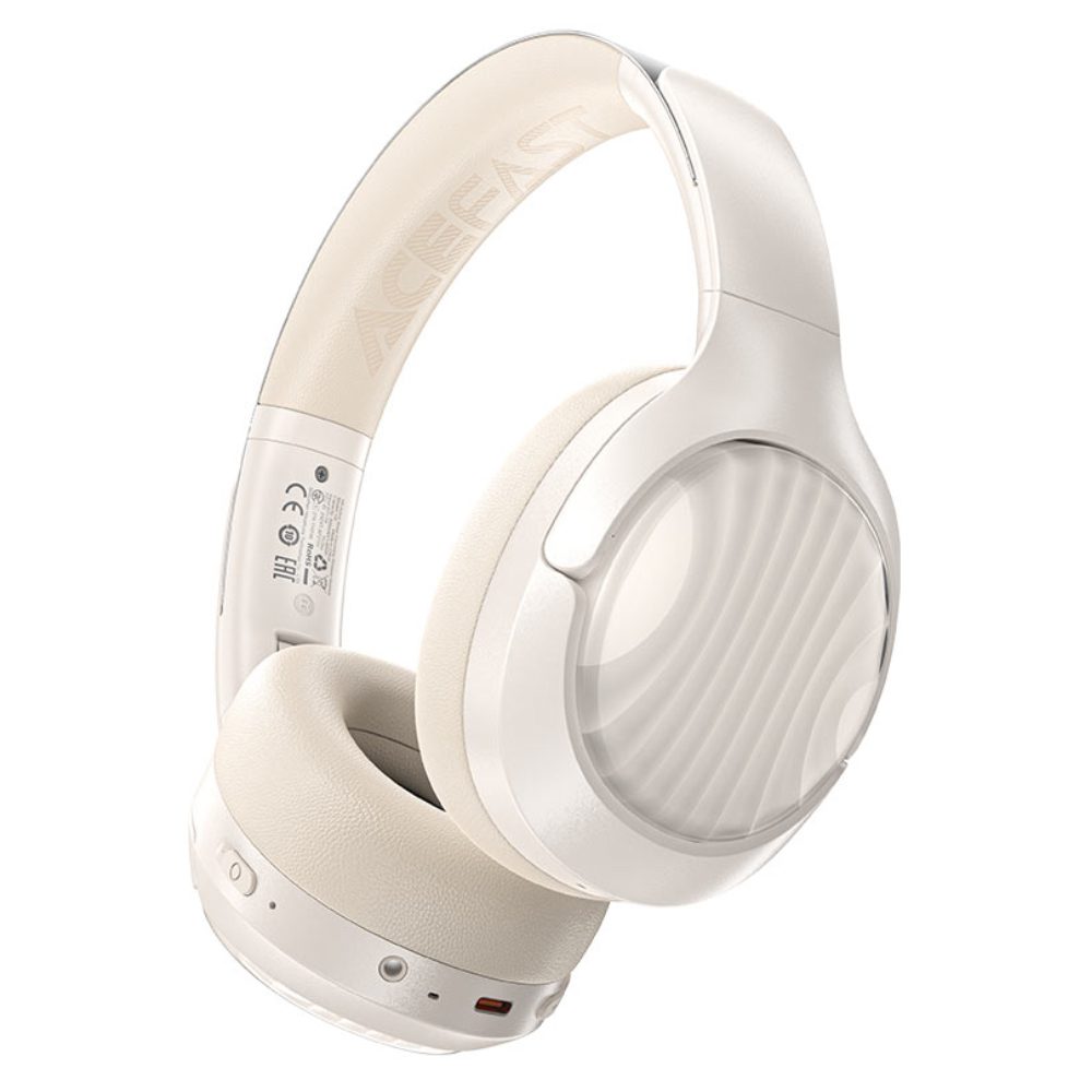 Wireless Ακουστικά Hi-Fi Stereo Acefast H5 30db ANC AUX 500mAh v5.4 Milky White με HD Μικρόφωνο Memory Foam Μαξιλαράκια και Θήκη | Bluetooth - shopin.gr