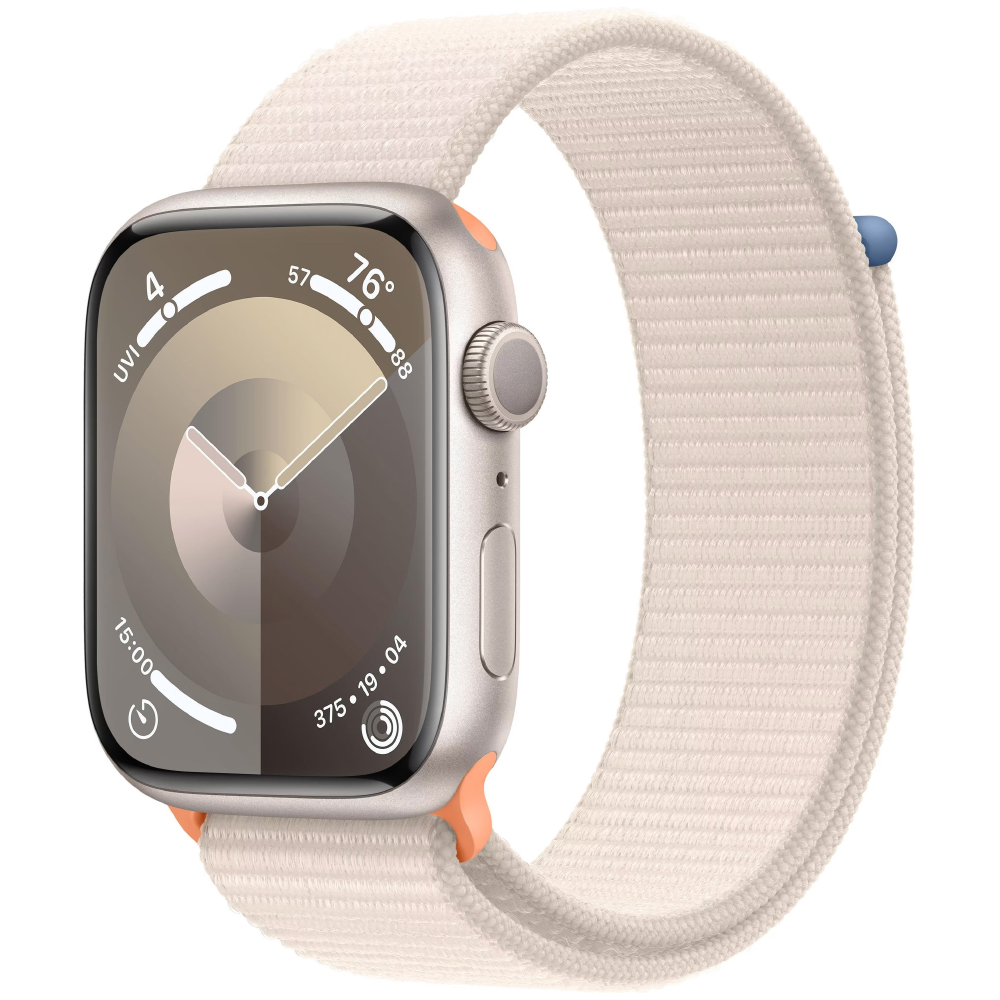 Apple Watch Series 9 Aluminum 45mm GPS NFC IP6X Aluminum Case Starlight με Starlight Sport Loop | Smartwatches - shopin.gr