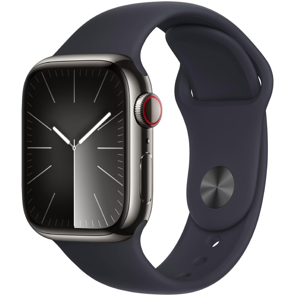 Apple Watch Series 9 41mm GPS NFC IP6X Stainless Steel Case Graphite με Midnight Sport Band | Smartwatches - shopin.gr