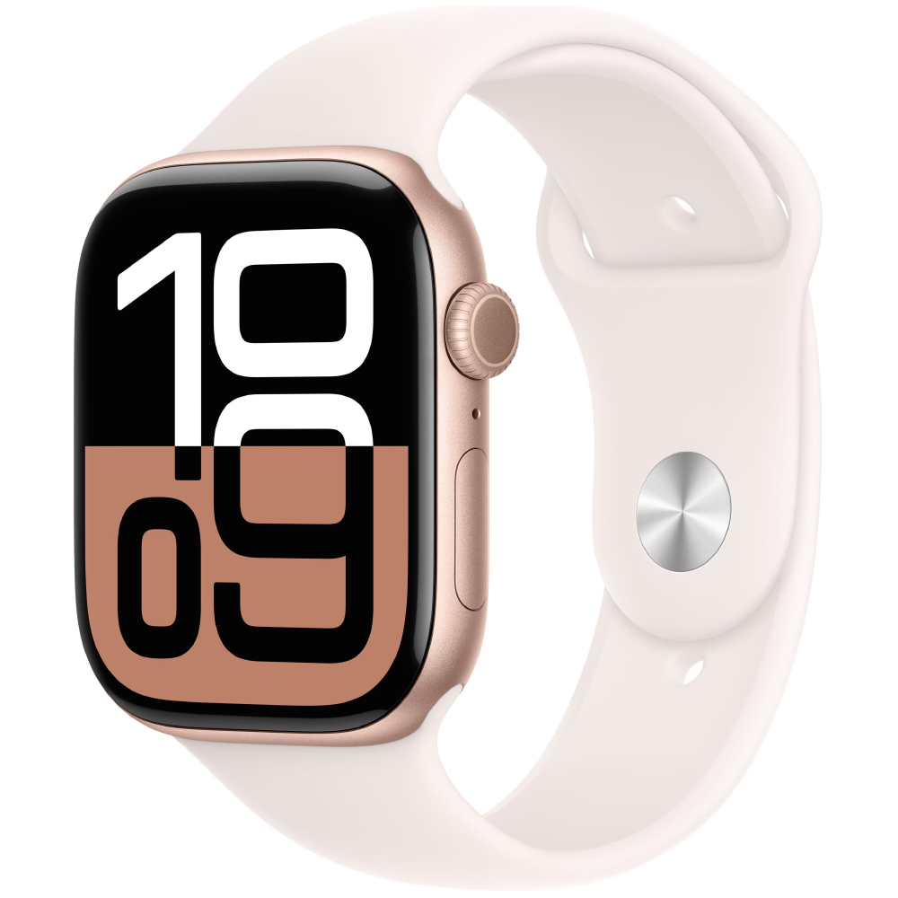 Apple Watch Series 10 Aluminum 46mm GPS NFC IP6X Aluminum Case Rose Gold με Sport Band Light Blush | Smartwatches - shopin.gr