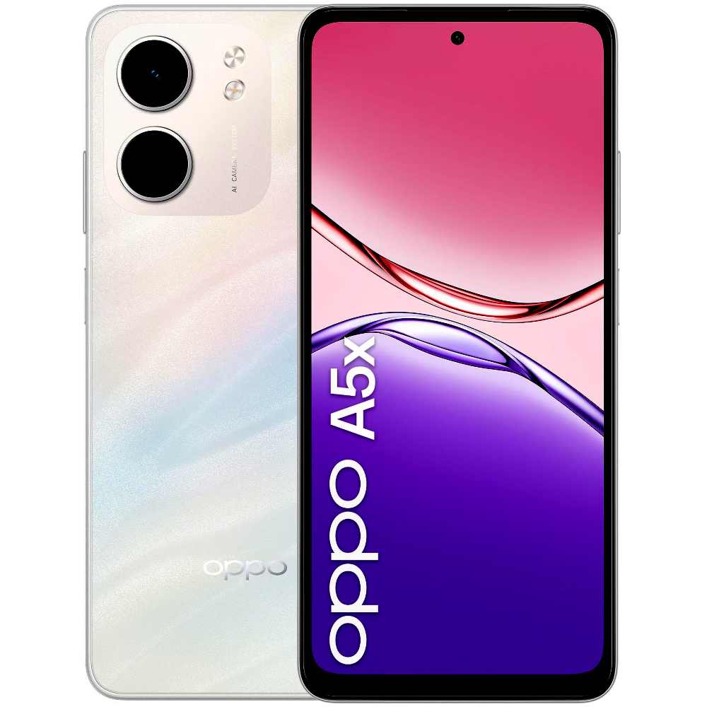 Oppo A5x 4G Dual Sim 6.67" 4GB/128GB IP65 Laser White | Smartphone - shopin.gr