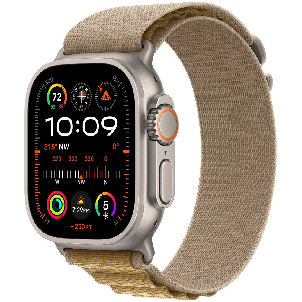 Apple Watch Ultra 2 49mm GPS eSIM NFC IP6X Natural Case μεTan Alpine Loop | Smartwatches - shopin.gr
