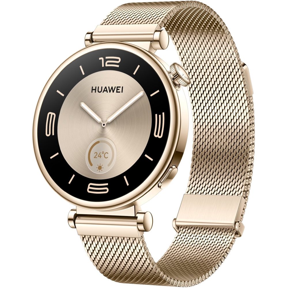 Huawei Watch GT 4 1.32" AMOLED Αδιαβροχοποίηση έως 5ATM Light Gold Milanese Strap | Smartwatches - shopin.gr