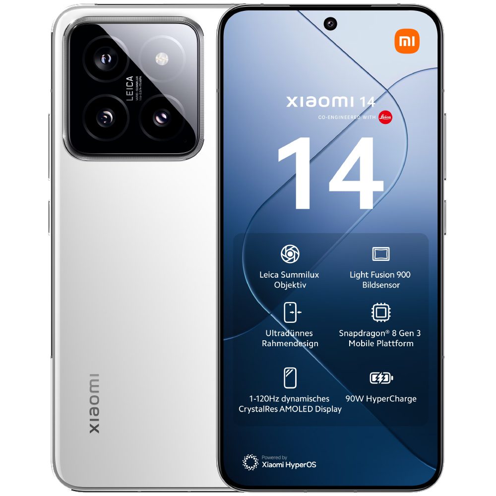 Xiaomi 14 5G Dual Sim 6.36" 12GB/512GB NFC IP68 White | Smartphone - shopin.gr