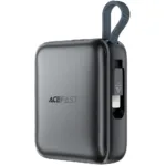 Power Bank Acefast M23 Mini 10000mAh PD22.5W Fast Charging με Ενσωματωμένα Καλώδια 1xUSB-C και 1xLightning και 1xUSB-C Θύρα Μαύρο | Power Bank - shopin.gr
