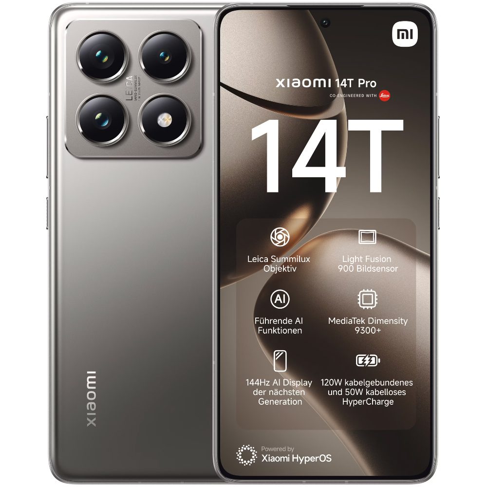 Xiaomi 14T Pro 5G Dual Sim 6.67" 12GB/512GB NFC IP68 Titan Grey | Smartphone - shopin.gr